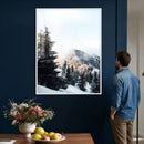 Snowy Mountain Forest Wall Art Canvas Print, Winter Pine by MyGreatCanvas | Canvas Wall Art Prints | Photo Prints & Wall Decor