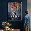 Banksy Inspired Boy Swing Wall Art Canvas Print by MyGreatCanvas | Canvas Wall Art Prints | Photo Prints & Wall Decor