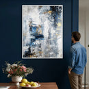 Blue Abstract Wall Art Canvas Print, Gold Black Modern by MyGreatCanvas | Canvas Wall Art Prints | Photo Prints & Wall Decor