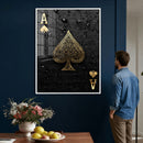 Ace of Spades Wall Art Canvas Print – Black and Gold Playing by MyGreatCanvas | Canvas Wall Art Prints | Photo Prints & Wall Decor