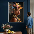Butterfly Crown Gold Woman Portrait — Monarch Queen Canvas by MyGreatCanvas | Canvas Wall Art Prints | Photo Prints & Wall Decor