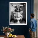 Texas Longhorn Cow Toilet Paper Canvas Wall Art, Funny by MyGreatCanvas | Canvas Wall Art Prints | Photo Prints & Wall Decor