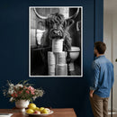 Highland Cow Toilet Paper Canvas Wall Art, Funny Bathroom by MyGreatCanvas | Canvas Wall Art Prints | Photo Prints & Wall Decor