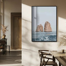 Faraglioni Capri Wall Art Canvas Print – Framed Serene Ocean