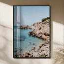 Turquoise Cove Wall Art Canvas Print – Framed Ibiza Beach