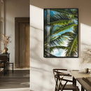 Palm Leaves Wall Art Canvas Print – Framed Tropical Vibes by MyGreatCanvas | Canvas Wall Art Prints | Photo Prints & Wall Decor