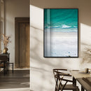 Turquoise Ocean Wall Art Canvas Print – White Sand Shore