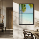 Azure Water Wall Art Canvas Print – Tranquil Island Escape