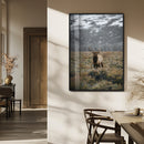 Wild Elk Wall Art Canvas Print – Framed Mountain Wilderness