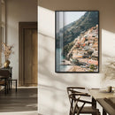 Mediterranean Coastal Cliffside Town Wall Art – Vibrant by MyGreatCanvas | Canvas Wall Art Prints | Photo Prints & Wall Decor