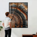 Abstract Tree Rings Wall Art Canvas Print Wood Grain Rings