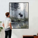 Abstract Moose Wall Art Canvas Print – Wildlife Nature by MyGreatCanvas | Canvas Wall Art Prints | Photo Prints & Wall Decor