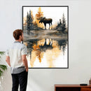 Abstract Moose Forest Wall Art Canvas Print – Wildlife by MyGreatCanvas | Canvas Wall Art Prints | Photo Prints & Wall Decor