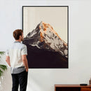 Golden Peak Mountain Wall Art Canvas Print, Minimal Alpine by MyGreatCanvas | Canvas Wall Art Prints | Photo Prints & Wall Decor