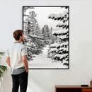 Winter Pine Forest Wall Art Canvas Print, Minimal Winter by MyGreatCanvas | Canvas Wall Art Prints | Photo Prints & Wall Decor