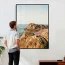Rocky Coastline Wall Art Canvas Print, Minimal Coastal by MyGreatCanvas | Canvas Wall Art Prints | Photo Prints & Wall Decor