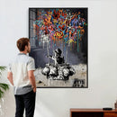 Banksy Inspired Boy Wall Art Canvas Print, Graffiti Balloon by MyGreatCanvas | Canvas Wall Art Prints | Photo Prints & Wall Decor