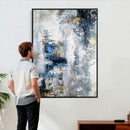 Blue Abstract Wall Art Canvas Print, Gold Black Modern by MyGreatCanvas | Canvas Wall Art Prints | Photo Prints & Wall Decor