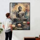 Serene Buddha with Lotus Flowers | Tranquil Meditation Art | by MyGreatCanvas | Canvas Wall Art Prints | Photo Prints & Wall Decor