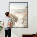 Coastal Beach Path Wall Art Canvas Print – Neutral Ocean by MyGreatCanvas | Canvas Wall Art Prints | Photo Prints & Wall Decor