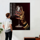 Black Woman Holding Elegant Wine Glass Art, Black Girl Art, by MyGreatCanvas | Canvas Wall Art Prints | Photo Prints & Wall Decor