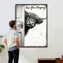 Funny Highland Cow Bathroom Wall Art Canvas Print, Are You by MyGreatCanvas | Canvas Wall Art Prints | Photo Prints & Wall Decor