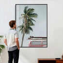 VW Van Palm Tree Canvas Wall Art, Pink Camper Surfboards by MyGreatCanvas | Canvas Wall Art Prints | Photo Prints & Wall Decor