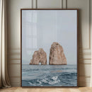 Faraglioni Capri Wall Art Canvas Print – Framed Serene Ocean