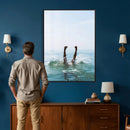 Splash Dive Wall Art – Ocean Waves Canvas Print, Summer Swim by MyGreatCanvas | Canvas Wall Art Prints | Photo Prints & Wall Decor