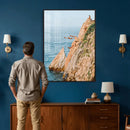 Cliff Dive Wall Art – Ocean Jump Canvas Print, Blue Sky by MyGreatCanvas | Canvas Wall Art Prints | Photo Prints & Wall Decor
