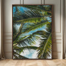 Palm Leaves Wall Art Canvas Print – Framed Tropical Vibes by MyGreatCanvas | Canvas Wall Art Prints | Photo Prints & Wall Decor