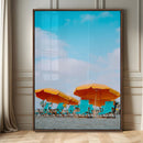 Beach Umbrellas Wall Art Canvas Print – Framed Tropical
