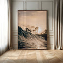 Sunset Wave Ocean Wall Art – Framed Palm Tree Canvas by MyGreatCanvas | Canvas Wall Art Prints | Photo Prints & Wall Decor