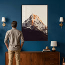 Golden Peak Mountain Wall Art Canvas Print, Minimal Alpine by MyGreatCanvas | Canvas Wall Art Prints | Photo Prints & Wall Decor