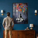 Banksy Inspired Boy Swing Wall Art Canvas Print by MyGreatCanvas | Canvas Wall Art Prints | Photo Prints & Wall Decor
