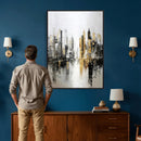 Abstract New York Wall Art Canvas Print, Gold Black Modern by MyGreatCanvas | Canvas Wall Art Prints | Photo Prints & Wall Decor