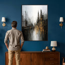 Abstract Urban Wall Art Canvas Print, Gold Black Modern by MyGreatCanvas | Canvas Wall Art Prints | Photo Prints & Wall Decor
