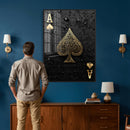 Ace of Spades Wall Art Canvas Print – Black and Gold Playing by MyGreatCanvas | Canvas Wall Art Prints | Photo Prints & Wall Decor