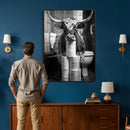 Texas Longhorn Cow Toilet Paper Canvas Wall Art, Funny by MyGreatCanvas | Canvas Wall Art Prints | Photo Prints & Wall Decor