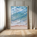 Aerial Ocean View Wall Art Canvas Print – Framed Soft Blue by MyGreatCanvas | Canvas Wall Art Prints | Photo Prints & Wall Decor
