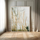 Pampas Grass Wall Art Canvas Print – Framed Neutral Tones