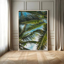 Palm Leaves Wall Art Canvas Print – Framed Tropical Vibes by MyGreatCanvas | Canvas Wall Art Prints | Photo Prints & Wall Decor