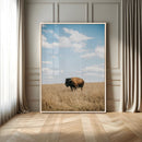 Bison Photography Wall Art Canvas Print – Framed Western
