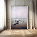 Moody Seascape Wall Art Canvas Print – Framed Neutral Foggy by MyGreatCanvas | Canvas Wall Art Prints | Photo Prints & Wall Decor