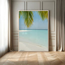 Azure Water Wall Art Canvas Print – Tranquil Island Escape