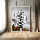 Personalized Street Sign Art Canvas Print by MyGreatCanvas | Canvas Wall Art Prints | Photo Prints & Wall Decor
