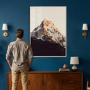 Golden Peak Mountain Wall Art Canvas Print, Minimal Alpine by MyGreatCanvas | Canvas Wall Art Prints | Photo Prints & Wall Decor