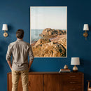 Rocky Coastline Wall Art Canvas Print, Minimal Coastal by MyGreatCanvas | Canvas Wall Art Prints | Photo Prints & Wall Decor