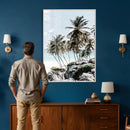 Tropical Trees Beach Wall Art Canvas Print, Coastal Ocean by MyGreatCanvas | Canvas Wall Art Prints | Photo Prints & Wall Decor