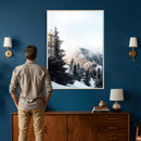 Snowy Mountain Forest Wall Art Canvas Print, Winter Pine by MyGreatCanvas | Canvas Wall Art Prints | Photo Prints & Wall Decor